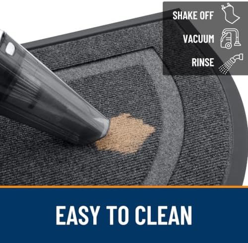 OLANLY Half Circle Front Door Mat Outside 59x34 All-Season Rubber Doormat - Image 6