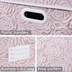 PRANDOM Jumbo Collapsible Storage Cubes with Lids Fabric Decorative Storage Bins Boxes Organizer Baskets with Cover Handles for Bedroom Closet Living Room 23.2x15.7x11.8 Inch 3 Pack - Image 4