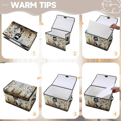 Fabric Storage Bins with Lids,Under Bed Storage Containers 3Pack - Image 3