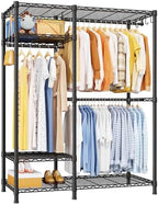Ulif F7 Medium Clothes Rack, Clothing Racks for Hanging Clothes, Black by Ulif