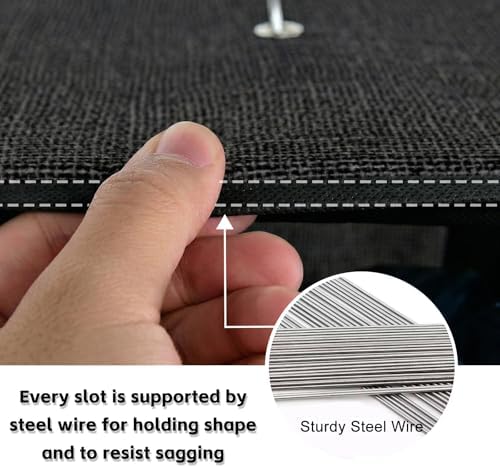 30 Section Hanging Shoe Organizer for Closet, Hanging Closet Organizer and Storage Space-Saving Foldable Clothes Shelf with Sturdy Hooks for Wardrobe, Dorm, Bedroom, Rv, Black - Image 5