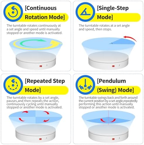 13.8Inch/35cm Remote 360 Rotating Platform,400lbs Capacity Electric Motorized Turntables, Motorized Rotating Display Stand Photography Turntable motorized lazy susan Heavy Duty Turntable for Photography,3D Scanner - Image 3