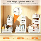 2 Pack Under Sink Organizer, 3-Tier Pull Out Kitchen Cabinet Organizer - Image 3