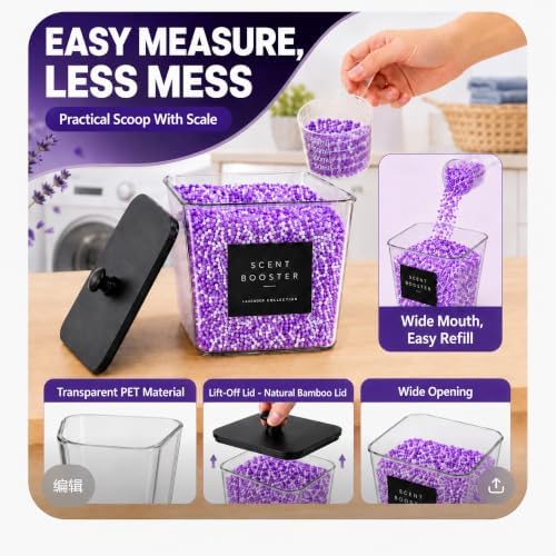 Laundry Pods Containers & Dryer Sheet Holder, 3 Detergent Dispensers - Image 4