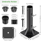 Patio Umbrella Stand Base for Umbrella Poles up to 2" - Image 2
