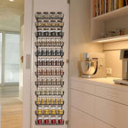 SWOMMOLY Wall Mount Spice Rack Organizer, 12-Tier Adjustable Dual-Use Shelf - Image 2