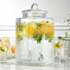 5 GALLON Drink dispenser, Glass Beverage Dispenser With Glass Lid, Large Water Drink Dispensers for Parties With 100% Leak Proof Spigot, Ideal for Lemonade,Juice, Tea, and Party Drinks - Image 2