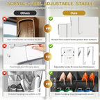 HOMELUX THEORY Hanging Shoe Organizer for Closet, 6-Tier, 120D, Dark Gray - Image 3