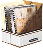 Bankers Box 12-Pack Magazine File Holders, Oversized Letter, Wood Grain - Image 3