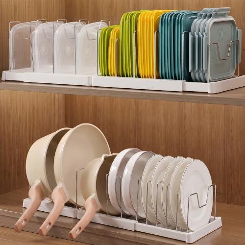 2 Pack Expandable Pot and Pan Organizers, 24 Adjustable Dividers by Unknown