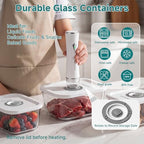 Mehomeli Compact Vacuum Sealer Set with 3 Glass Containers and 30 Bags - Image 2