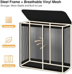 STO STO 3 Section Laundry Hamper with Lid, 180L Steel-Frame 3 Compartment Laundry Sorter with Removable Washable Liner, Breathable Large Laundry Basket for Bedroom, Bathroom, Laundry Room, Dorm - Image 4