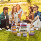 JSCARES 44 PCS Food Storage Container with Lid (22 Lids & 22 Containers) - Image 7