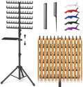 Hemndic Braiding Hair Rack with Tray, 2-sided 144 Pegs, Heavy Duty Braiding Rack Stand for Hair, Height Adjustable Standing Hair Extension Holder with Storage Bag & Braiding Accessories by Unknown