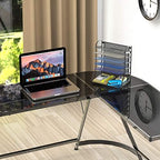 Simple Houseware 2 Packs 6-Tier Desk Organizer & Sliding Paper Tray, Black - Image 6