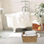 Seagrass Woven Storage Basket with Wood Handles Desktop Organizer - Image 4