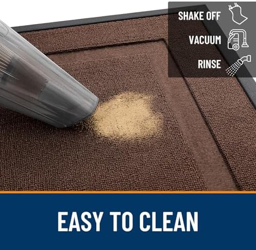 OLANLY Front Door Mat Outside 47x23, All-Season Heavy-Duty Rubber Doormat - Image 5