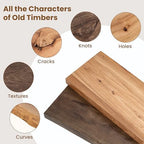 Floating Shelves for Wall Decor, Rustic Solid Elm Wood Live Edge Floating Shelves Wall Mounted, Wall Shelves with Invisible Bracket for Living Room Bathroom Bedroom Kitchen, 24 Inch Set of 2, Natural - Image 4