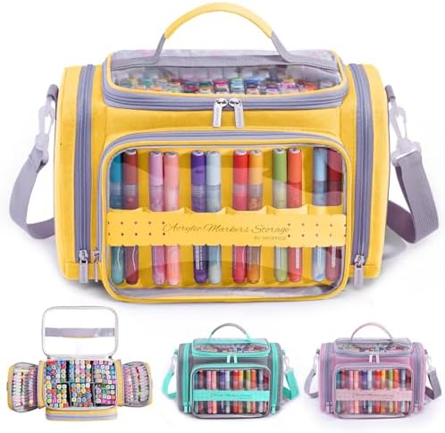 Marker Storage Organizer Case for 180–300 Markers with Dividers by APOFFICE