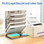 Legal /A4/ Letter Size Hanging Wall File Organizer Desktop File Organizer,6-Tier Wall Mount/Self Standing Paper Document Folder Holder,Mesh Magazine Rack for Office Home, Black ﻿ - Image 3