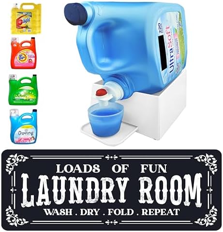 Skywin Laundry Detergent Holder with Laundry Room Rug Runner by Skywin