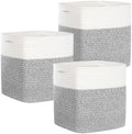 COMFY-HOMI 3PACK Cotton Rope Square Basket with Handles for Shelves|Dog Toy Bin and Storage|Baby Gift|Shoe Organizer|New 11" x 11" x 11" for Living Room by COMFY-HOMI