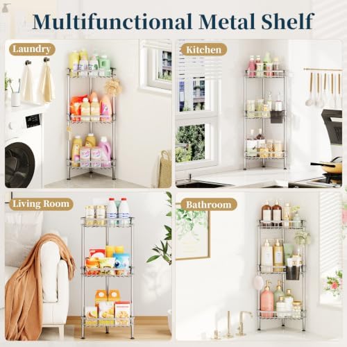 Consumest Corner Shower Caddy Stand - Rustproof Bathroom Organizer&Storage - Image 5