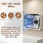 9" in Wall TV Media Box for Device & Cable Management Hidden Outlet Box, Structured Wiring Enclosure with Custom Knockouts, WiFi Friendly, for Roku, Apple TV, Fire TV Stick & Samsung One Connect Mini - Image 5