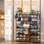 Kottwca 9-Tier Metal Shoe Rack Organizer for 50-55 Pairs - Space Saving Shoe Storage Shelf for Entryway, Closet, Bedroom, Hallway - Image 4