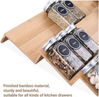 Mulush Bamboo Spice Rack Tray - Spice Drawer Organizer for Kitchen Cabinets Storage and Organization (Jars Not Included, 8 Individual Pieces, Not Adjustable) - Image 5