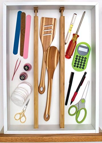 Lipper International Bamboo Kitchen Drawer Dividers, Set of 2 - Image 3