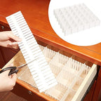 Vesici 80 Pcs Drawer Dividers Adjustable Plastic Organizers Dresser, White by Vesici