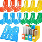 Glenmal 12 Pack Magazine File Holder Organizers Vertical Desk, Colorful by Glenmal