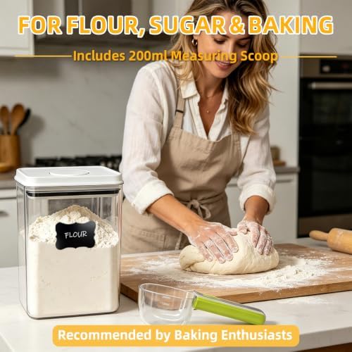 Pop Push Button Airtight Food Storage Containers Baking Set 5 Pcs - Image 2