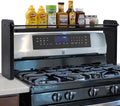 MyGift 33-Inch Stove Top Spice Shelf, Coal Black Wood & Metal Storage Rack by MyGiftHome