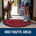 OLANLY Half Circle Front Door Mat Outside 47x32 All-Season Rubber Doormat - Image 7