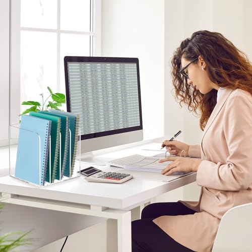 Suzile Clear Acrylic Magazine File Holder, Stylish, 7 x 6.9 x 6.3 Inch - Image 6