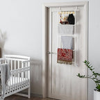 BTY Over The Door Towel Rack 5 Tier Towel Door Hanger for Bathroom Over The Door Towel Bar Hanger with Hooks Back of Door Towel Rod Organizer for Clothes Hand Towels (White) - Image 5