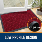 OLANLY Front Door Mat Outside 35x23, All-Season Absorbent Rubber Doormat - Image 4