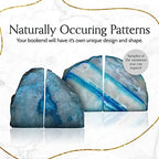 Nature's Decorations Teal Agate Bookends - A-Quality XL Heavy Duty Geode, Turquoise & Aqua Statement Room Decor, Crystal Gift, 1 Pair (6-8 lbs) - Image 6