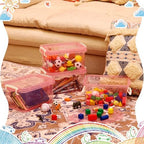 Wenqik 6 Pack Colorful Plastic Storage Bins with Lids, Pink - Image 6