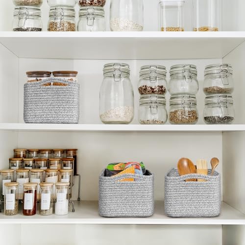 Goodpick 3-Pack Woven Storage Baskets for Closet,13 x 8 x 5 in - Image 7