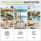T&Jero 29 lb Round Heavy Duty Patio Market Table Umbrella Base Stand Weight Pre-Filled for Outdoor, Silver - Image 6