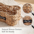dog bone basket dog toy box Natural Seagrass & Rush Grass - Image 4