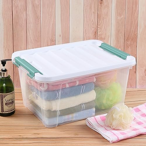 Quickquick 20 Quart Plastic Clear Latching Box, 6-Pack Clear Storage Box - Image 6