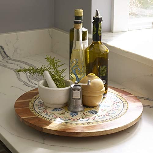 Gourmet Basics by Mikasa Vella Round Lazy Susan Platter, 18-Inch - Image 5