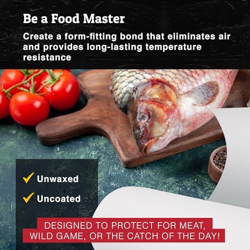 Meat Hugger White Freezer Paper Roll - Poly Coated Moisture Resistant Freezer Paper for Meat Wrapping - Burn Resistant - 17.25 Inch x 175 Feet - Image 3