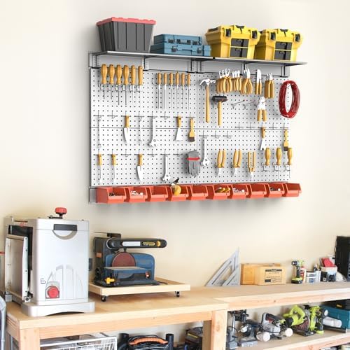 TORACK Metal Pegboard with Peg Board Hooks, Tools Storage Pegboard - Image 2