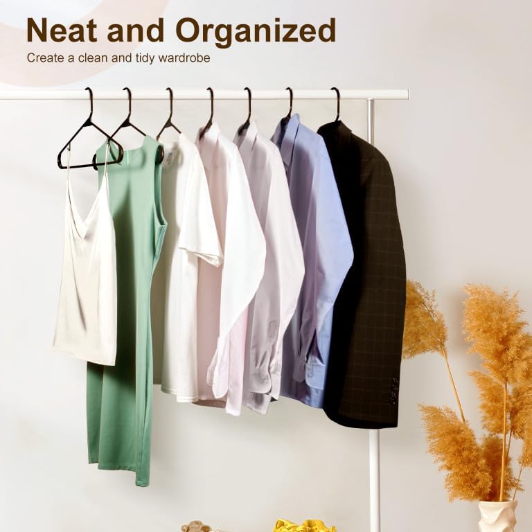 HOUSE DAY Black Plastic Hangers 500 Pack, Slim Space-Saving Clothes Hangers - Image 7
