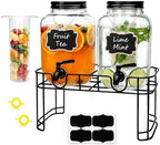 Accguan 1-Gallon Drink Dispensers for Parties,Glass Beverage Dispenser 2pcs by Accguan